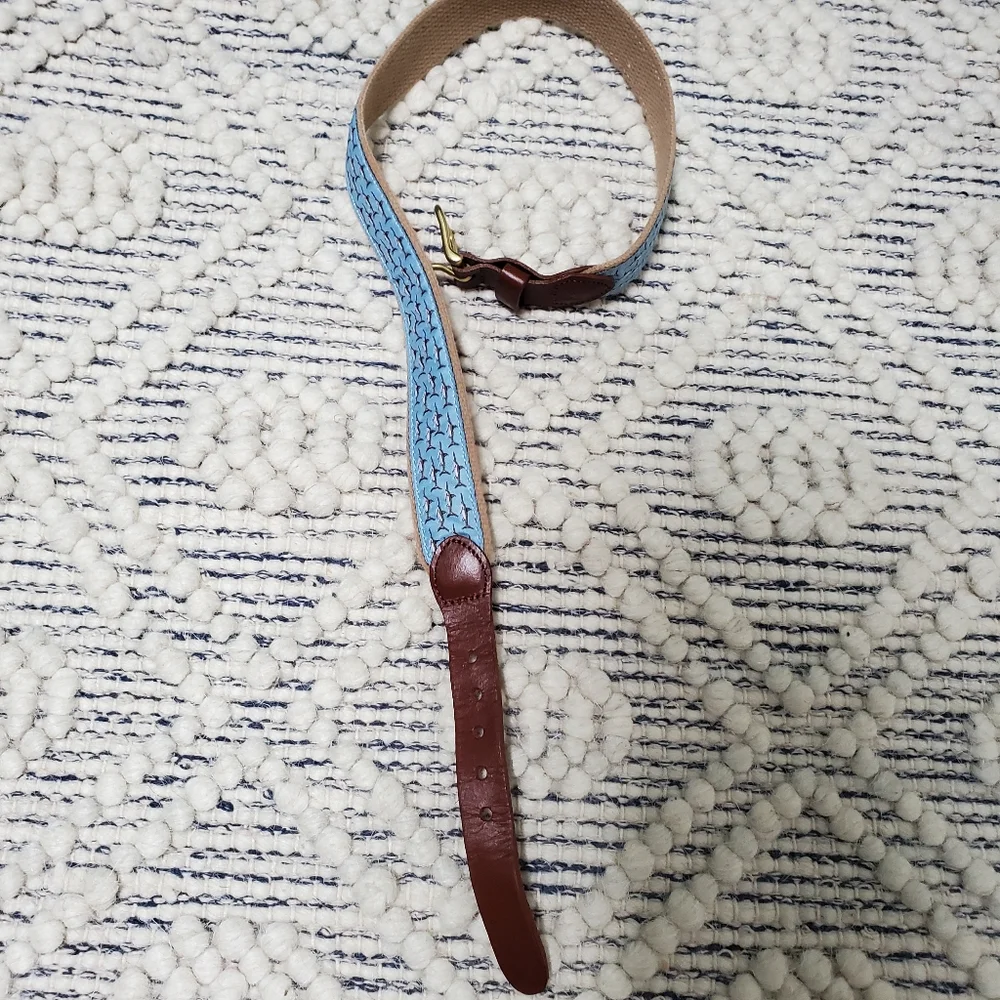 Leather Man Ltd. Canvas Belt Swordfish Novelty Print Fishing Outdoor Size 26